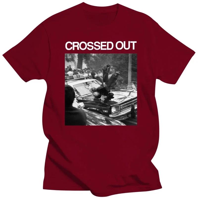 Crossed Out V10 Demo 91 Tshirt Black Powerviolence Grindcore All Sizes S3XL Design T Shirt UnisexS High Quality TOP TEE