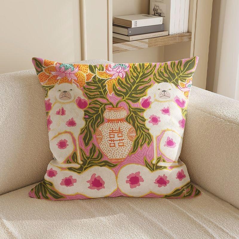 

Наволочка с цифровой печатью в стиле экзотических животных, наволочка для дивана в гостиной, наволочка для спальни, прикроватная, персонализированная наволочка 40x40cm 16x16in