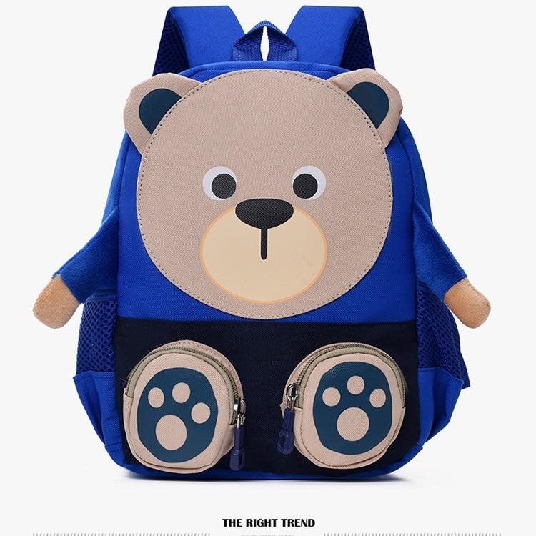 Bear Teddy Cartoon Childrens Bag Oxford Cloth Lightweight Spine Protection
