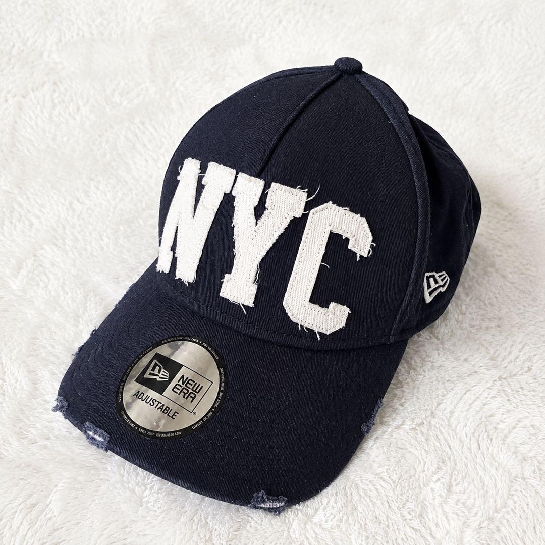 Used NEW ERA New Era NYC Logo Cap Distressed Adjustable