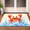 Decorative Crab Print Doormat Ocean Waves Beach Mat Tropical Sea Life Entryway Rug Entrance Decoration Home Decor Gift Mat