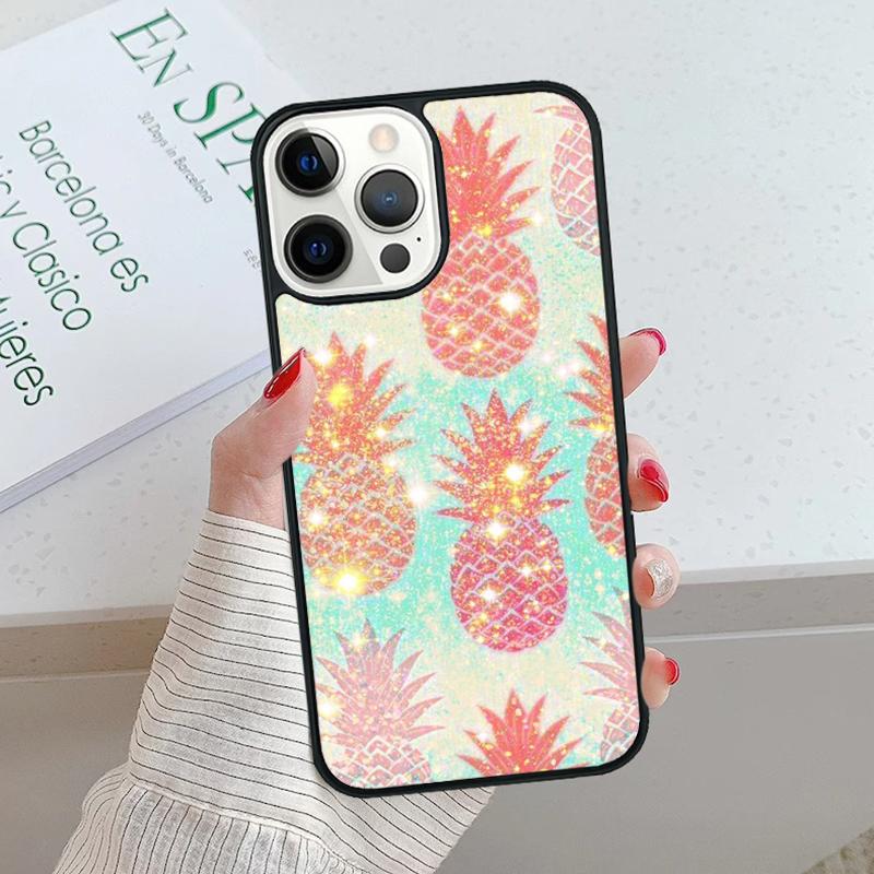 Kawaii Pineapple Art Phone Case For iPhone 17 Air 15 16 16e 14 13 Pro Max Coque 12 11 Pro Max PLUS Mobile Fundas Cover