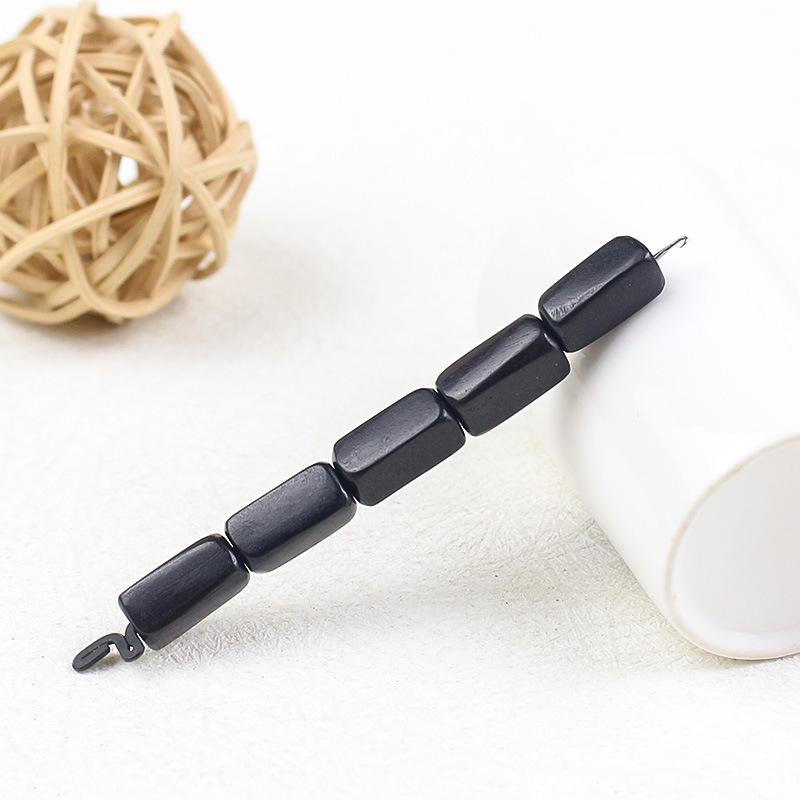 Ebony Rectangular Beads for DIY Jewelry - Buddhist Bracelet & Handmade Student Accessories