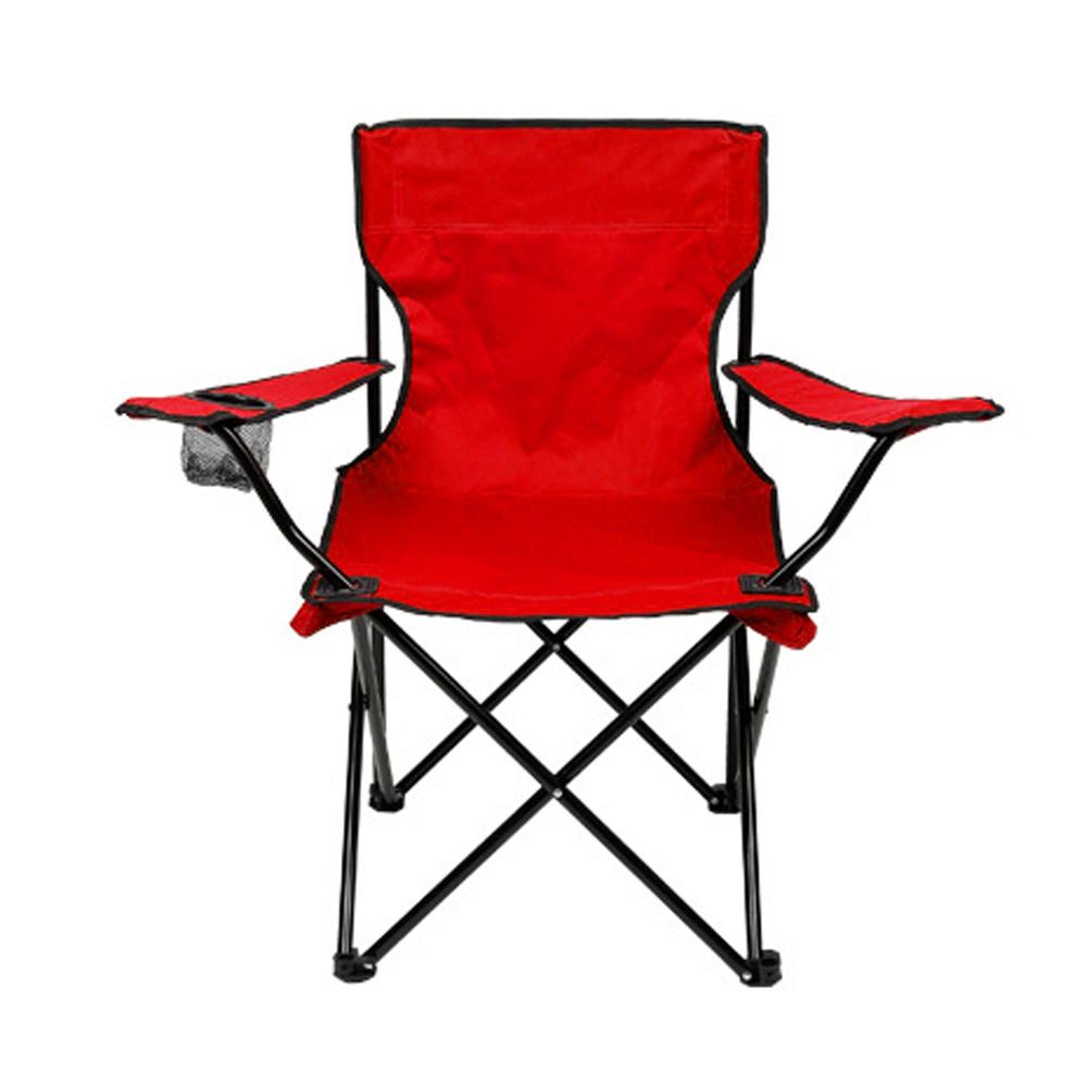 Outdoor Camping Chair Portable Folding Lawn Chair with Armrest Cup Holder Storage Bag for Camping Hiking Fishing Beach