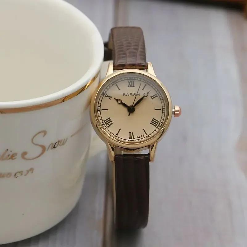 Luxury Student Watch Leather Belt Small Plate Women's Retro Quartz Wristwatch Simple Watches Dropshipping Relojes Para Mujer