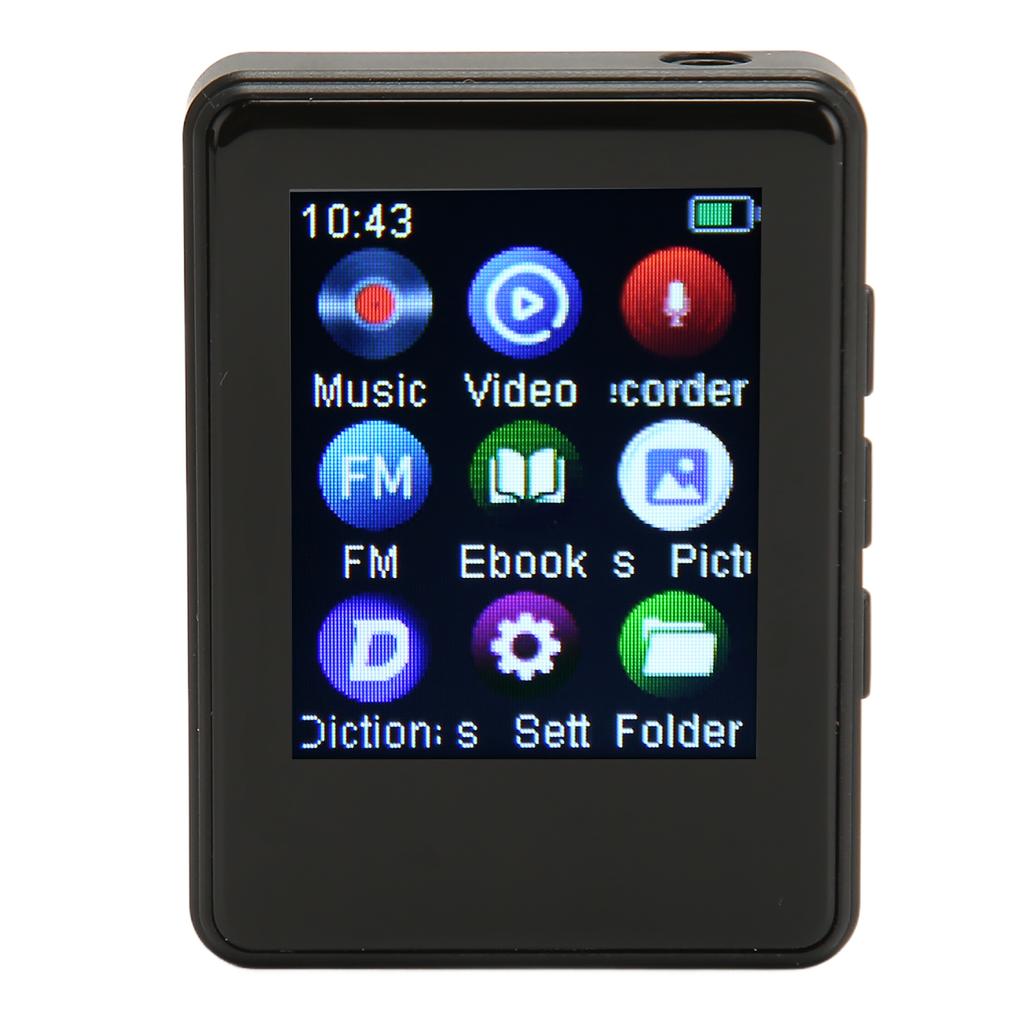 MP3 Player Bluetooth 5.0 HiFi Sound 1.77in Full Touch Screen Music Player with FM Radio Electronic