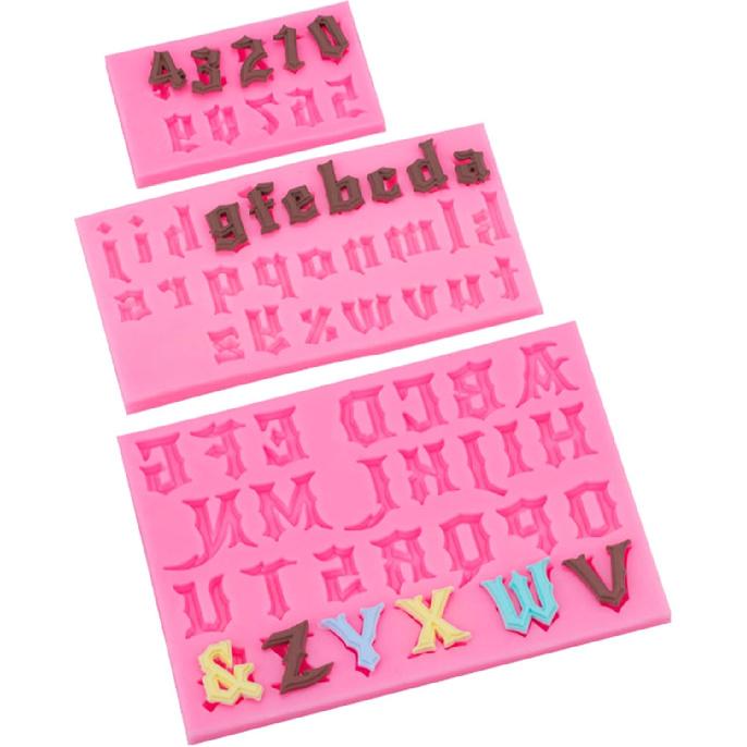 Letters Molds And Numbers Molds, 0-9 Number And 26 Letters Silicone Molds,Fondant Mold Chocolate Molds,Cookie Cutters,For Baking Desserts And Cake