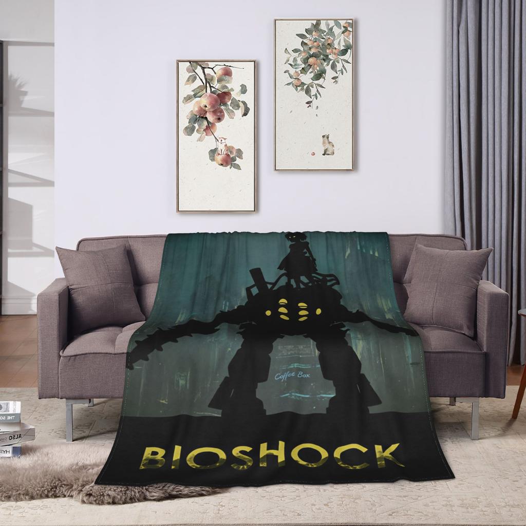 Warm Soft Blankets Airplane Travel B-BioShocks 2 Remastered Throw Blanket Flannel Bedspread For Home Decor Sofa Bed Cover