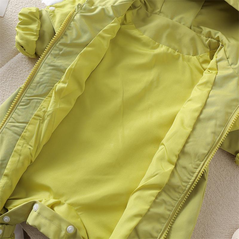 Salopetă de primăvară pentru băieți - Salopetă drăguță cu glugă pentru bebeluș (Primăvară toamnă)