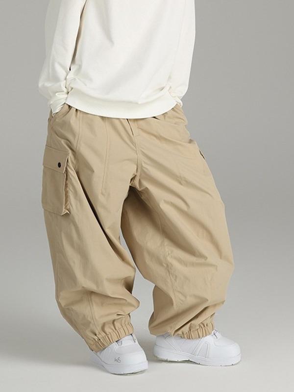 Unisex Waterproof Windproof Multi-Pocket Snowboard Pants for Spring and Autumn