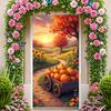 Autumn Banner Pumpkin Cart Pumpkin Banner Harvest Festival Banner Fall Theme For Harvest Festival Home Decoration Outdoor