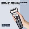 New Digital Display Rechargeable Electric Shaver for Men, USB Charging, Built-in Trimmer, Wet Dry Use, Washable Foil Shaver