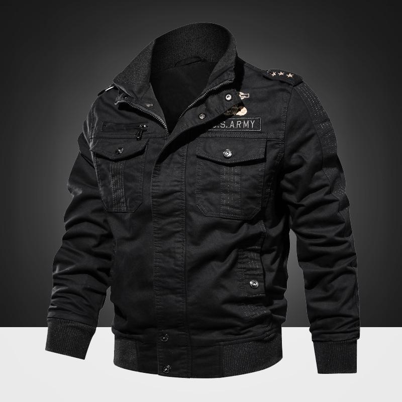Frühling Herren gewaschene Baumwolljacke Militärserie große Freizeitjacke Männer