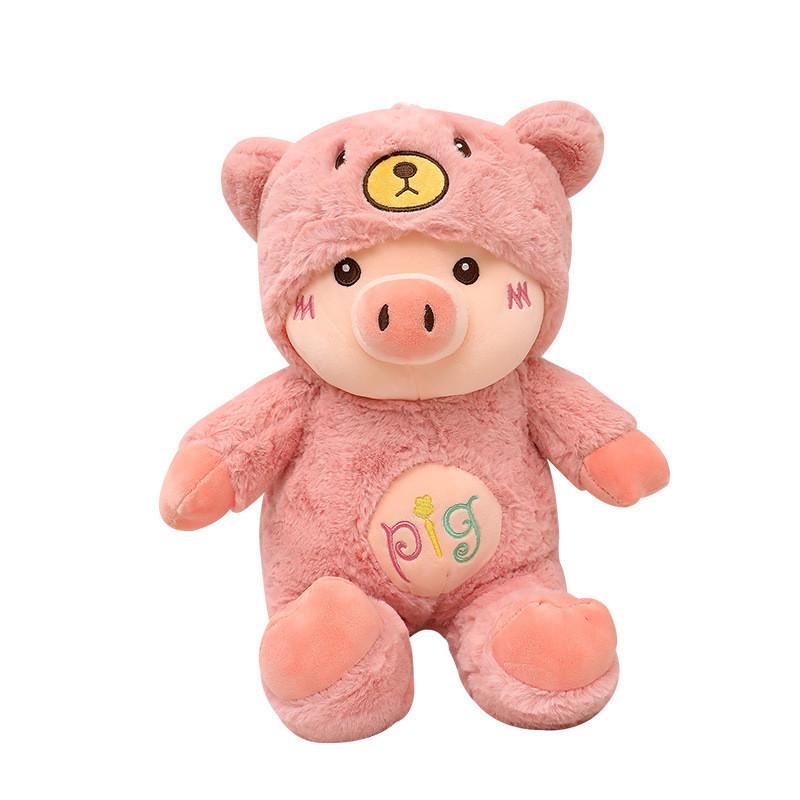 Into Pig Turn Cat Bear Dog Plush Toy Stuffed Animal Doll Bedroom Decoration