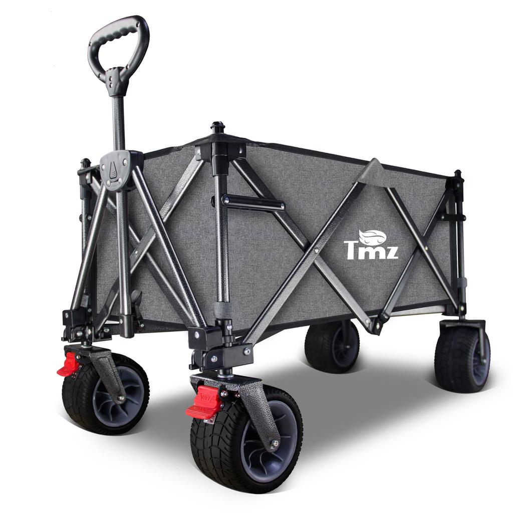 TMZ Carry Wagon Freestanding Storage Compact Load Capacity 120kg Convergence Type 130L Large Capacity Folding Outdoor Wagon Carry Cart Camping Cart
