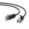Sanwa Supply CAT6 Compliant LAN Cable 3.2mm Diameter Extra Thin Type (3m) 1Gbps/250MHz RJ45 Anti-Claw Breaking Black KB-SL6-03BK