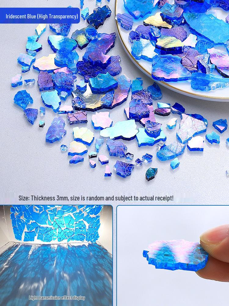 DIY Irregular Colored Tempered Glass Mosaic Candle Holder Coaster Lantern