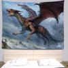 Drachen Wandteppich großer Stoff Wandteppiche Böhmen Dekoration Anime Wandteppich Wohndekoration Wandteppich Ästhetik Wandteppich Wand