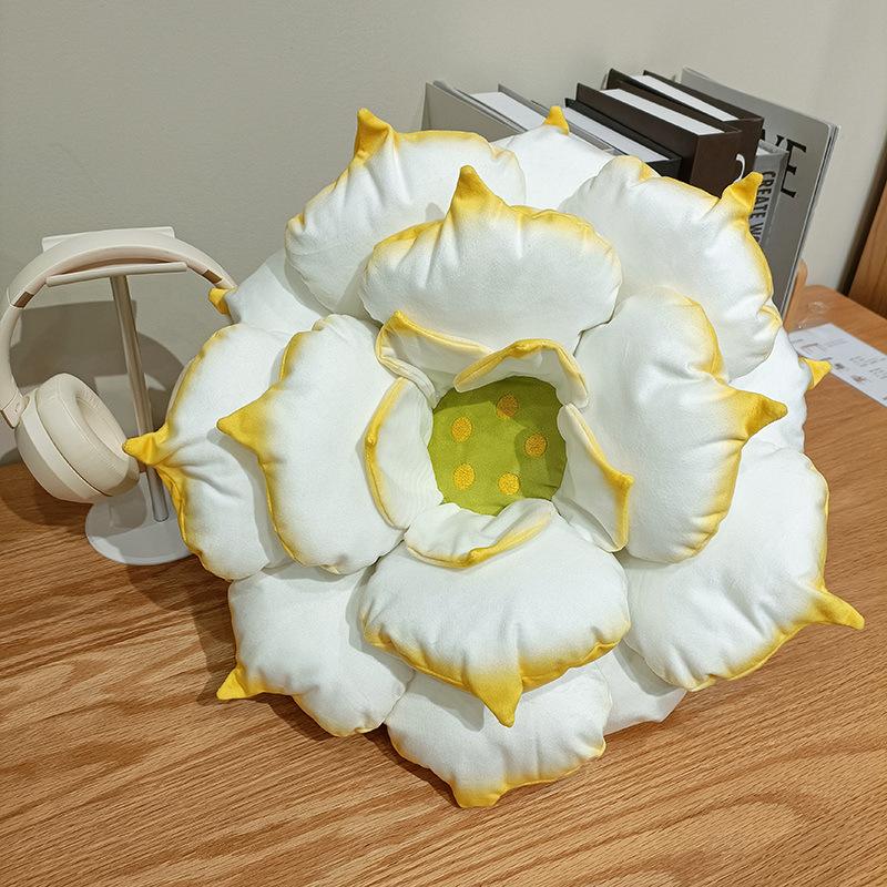 Cuscino Peluche Fiore di Loto Simulato Pianta Succulenta Loto Giocattolo Peluche Ornamento Divano Soggiorno Ornamento Bambola Cuscino Cuscino Premium