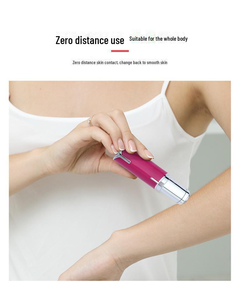 Women's Portable Electric Shaver: Lipstick Design for Leg, Armpit, and Bikini Area Hair Removal