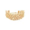 Antique Gold Tone Multi strand Clustered Pearls Ethnic Bracelet For Women
