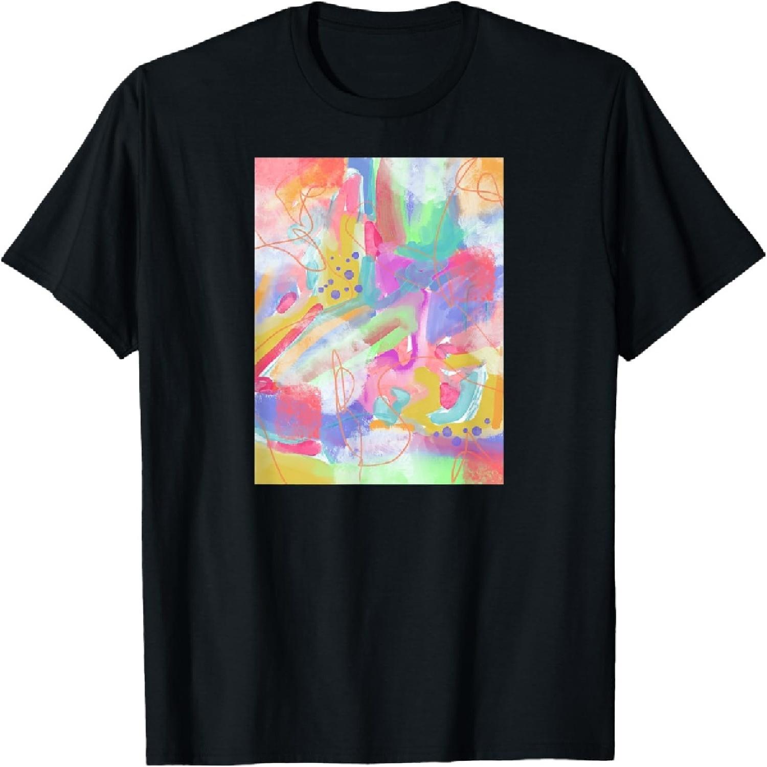 Яркая Абстрактная Поп-арт Счастливая Веселая Крутая Граффити Картина Футболка S
