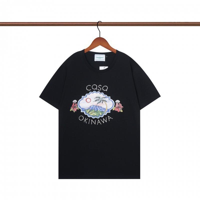 Unisex Cotton T-Shirt With Digital Print Letter Loose Fit Casual Wear