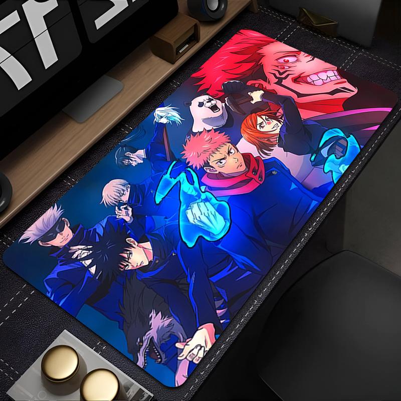 

Mouse Pad Extended Gaming Jujutsu Kaisen Mousepad With Stitched Edges Desk Mat Non-Slip Base Computer Keyboard Pad For Laptop 30x60x0.2cm