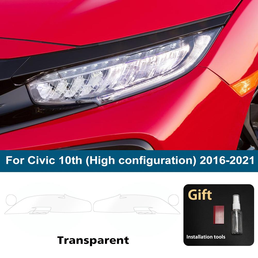 For Honda CR-V/HR-V/Vezel/Civic/Accord/Fit/Jazz/Pilot TPU Headlight Protective Film Smoke Black Anti-Scratch Vinyl Wrap Cover