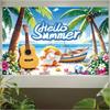 Tropical Theme Summer Pool Party Backdrop Hawaiian Photography Background  Wedding Birthday Party