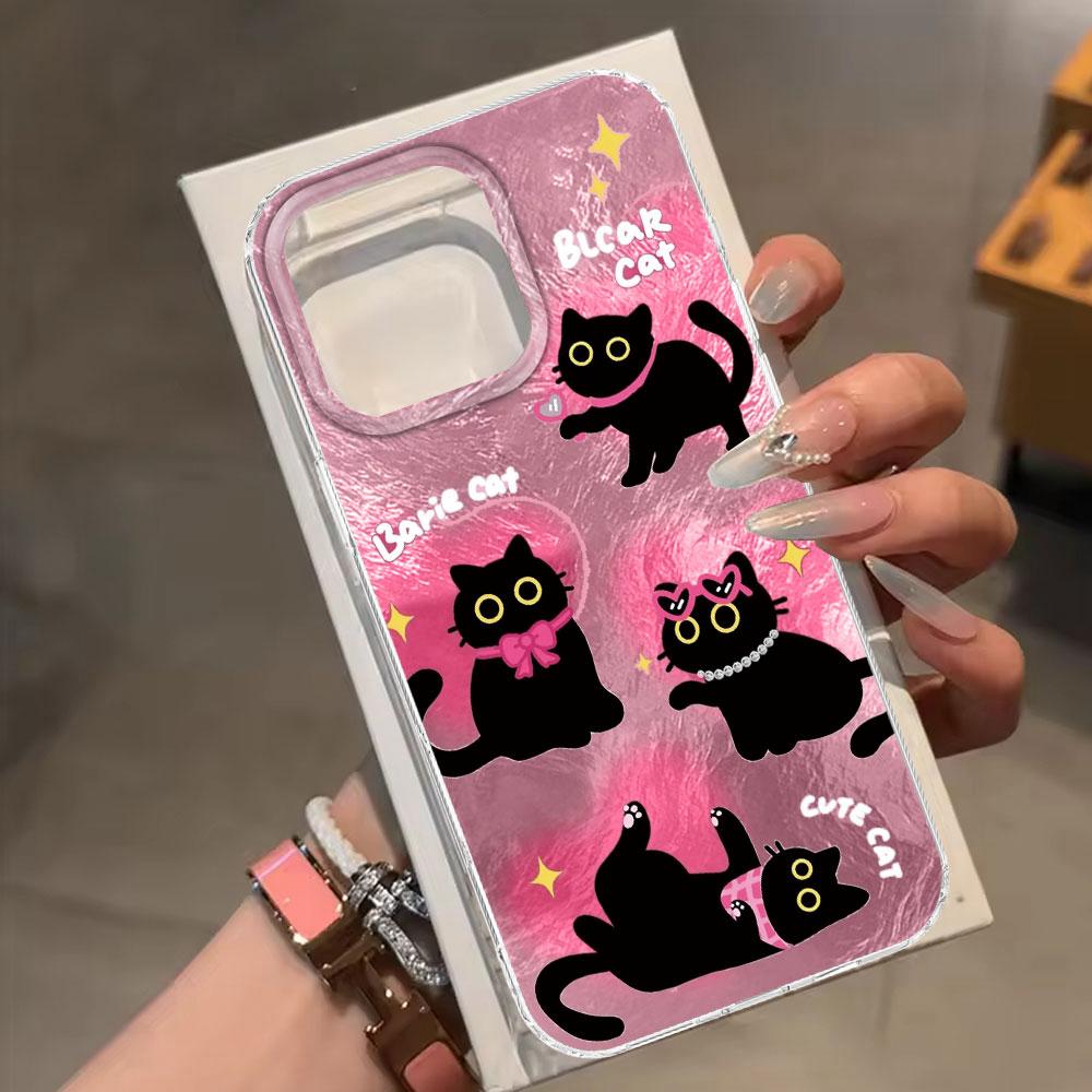 For Samsung Galaxy S25 Edge S24 S23 S22 S21 S20 FE Plus Ultra 5G Luxury Cat Cartoon Bumper Back Shockproof Protection Phone Case