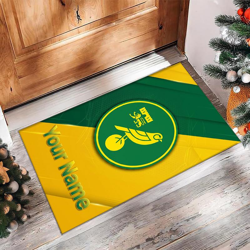 Norwich City Printed Crystal Velvet Rug Non‑Slip Crystal Velvet Carpet For Sofa Bedroom Indoor Home Decoration