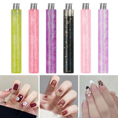 1/4 Pezzi Fiore Unghie Dotting Pen Fiore a 5 Petali Design Unghie Penna a Sfera con Sfera in Acciaio Inossidabile Fai da Te Casa Salone Manicure Strumenti per Arte