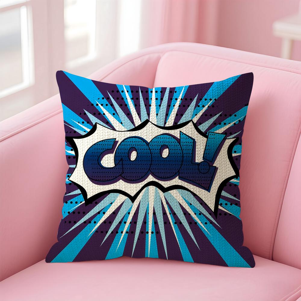Art Welcome Cushion Cover Natural Linen Pillow Case DoubleSided Print Decorative Sofa Pillowcase Home Decor Gift