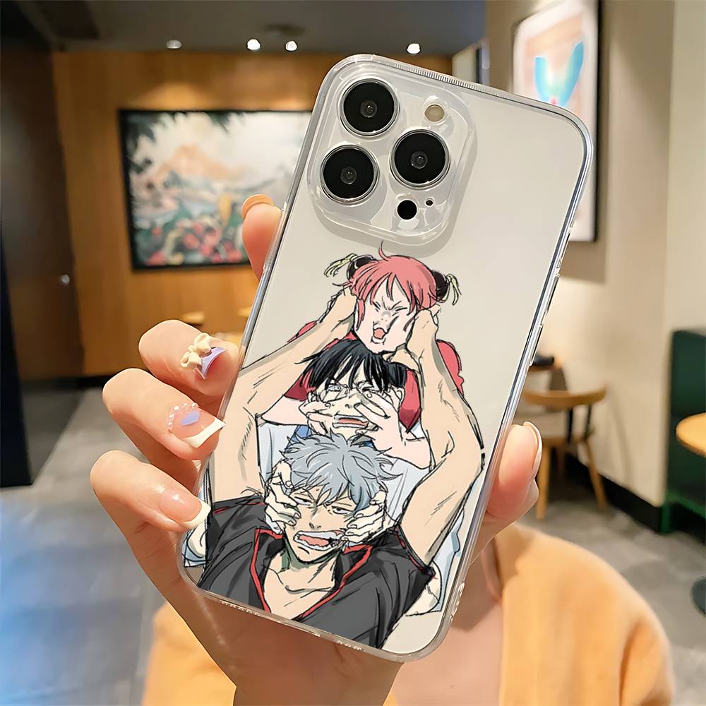 Anime G-Gintama Phone Case For IPhone 17 16 15 12 11 Pro Max 14 Plus 13 Mini Clear Cover Soft Funda