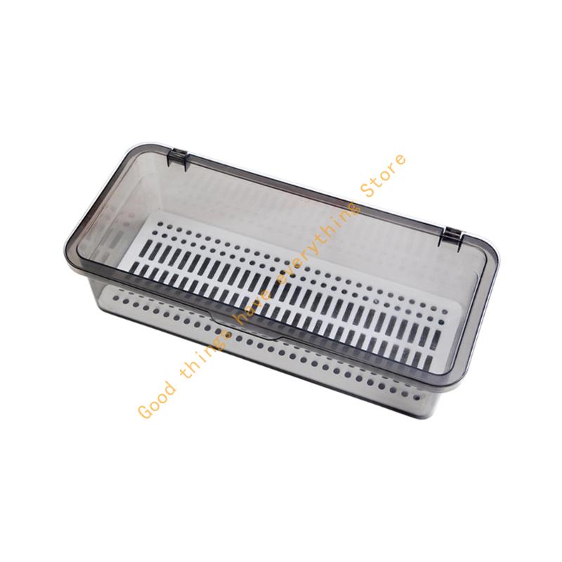 Stylish Kitchenwares Organizers Chopstick Holder With Drain Holes Waterproof Lid Multipurpose Storage Case 55KF
