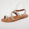 Summer new set of toe sandals women's flat sandals large size beach shoes women's sandals