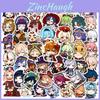 50pcs Genshin Impact Waterproof Stickers Pvc Material Reusable With Adhesive Tape Decorate Life