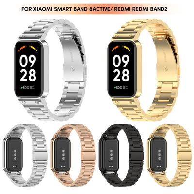 Şık Paslanmaz Çelik Yedek Kayış ve Rahat Saat Bandı Saat Aksesuarları Band 8 Active için Uygun