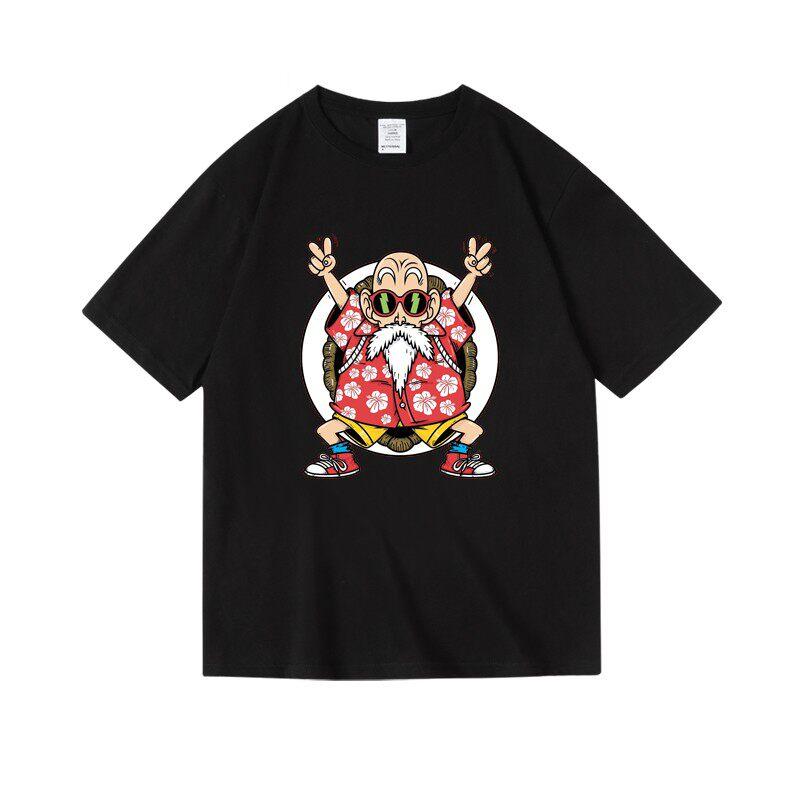 T-shirt Dragon Ball Maestro Muten Arti Marziali Grande Maestro Unisex Cotone Casual Manica Corta Uso Quotidiano Grafica Vintage Top