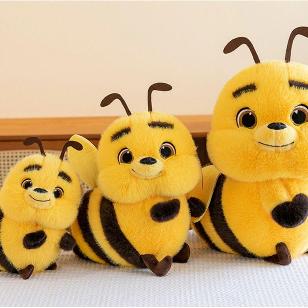 Plush Doll Bee Plush Toy Cartoon Bee Animal Plushie Funny Stuffed Bee Doll Birthday Gift