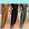 Polyester Geometric Print Casual Pantsuit For Womens Summer Office Wear