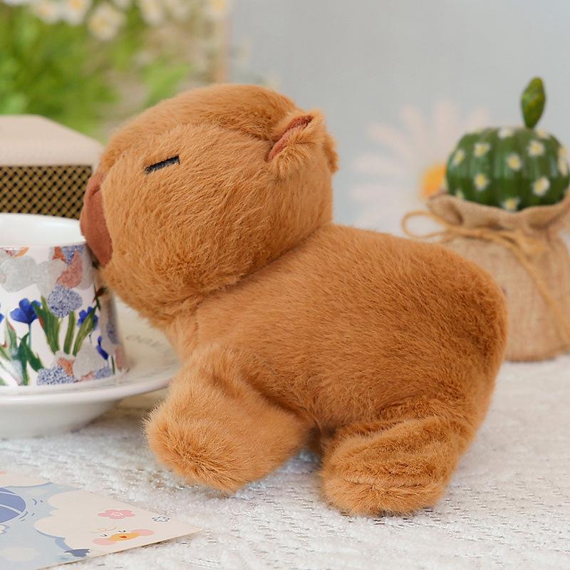 

Cute cute capybara popping circle plush toy doll little fox doll bracelet children s soothing doll 18cm（0.06kg） коричневый