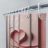 3D Abstract Heart Shower Curtain Modern And Romantic Bathroom Decor