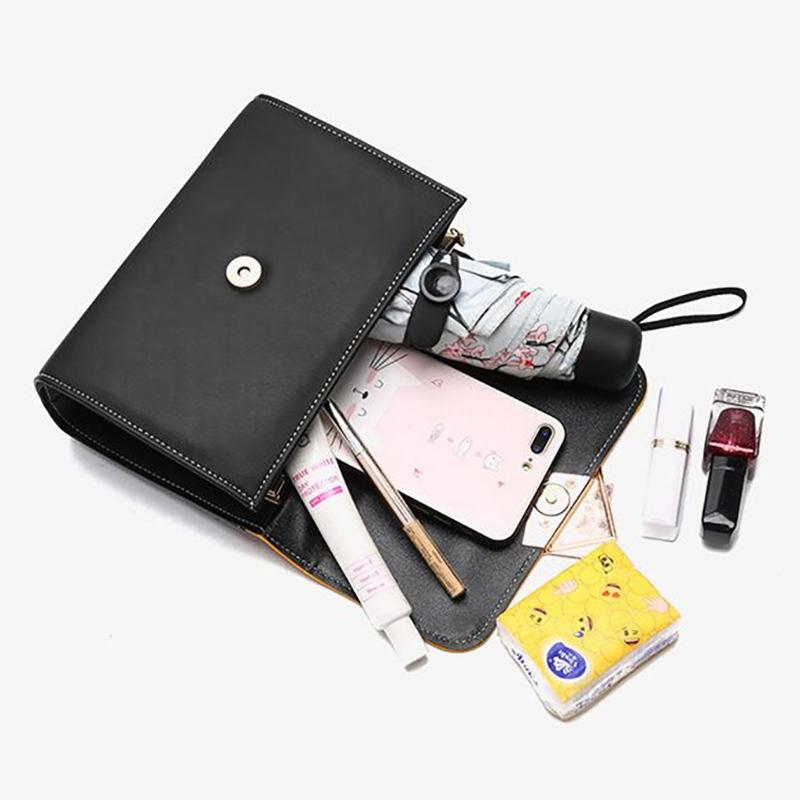 Simple Style Crossbody Shoulder Bags for Women PU Leather Flap Handbag Purse Fashion Messenger Bag