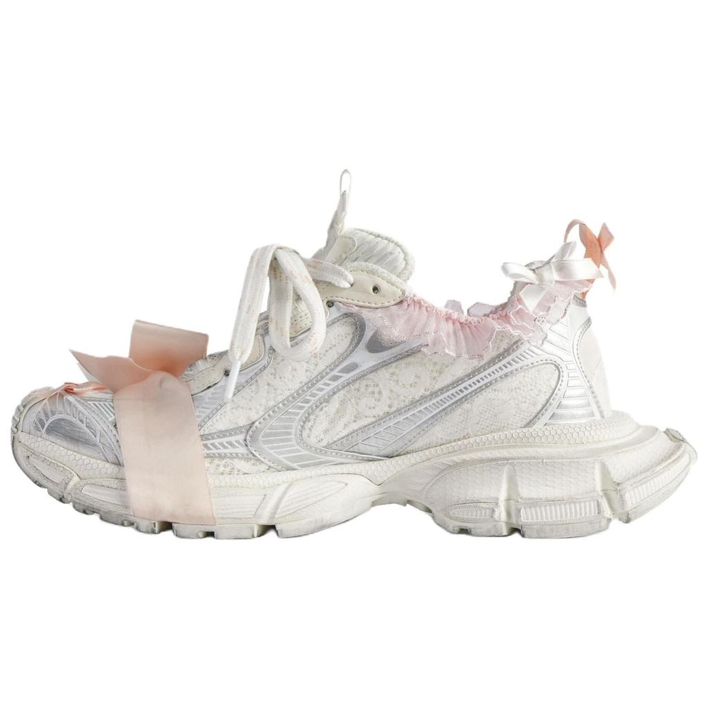 Balenciaga 3XL Low Top Chunky Sneakers Women's White Light Pink 832994WXLMC9050