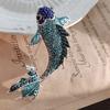 Brosche für Damen, Fischform, Strass-Dekor, rutschfest, verschleißfest, für Anzug, Mantel, Kragen, Hut, Schal, Dekoration, Kleidungsnadel, Abschlussball, Party, Kleidungsstück, Schmuck