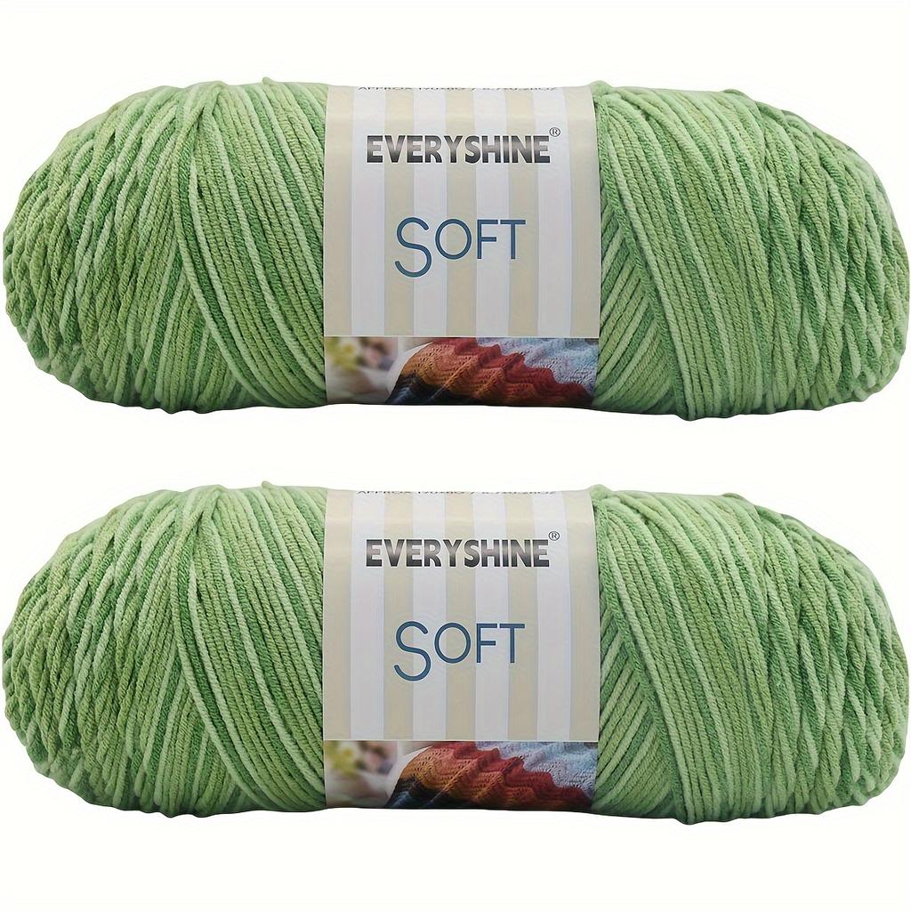 Soft Acrylic Yarn 2-Pack 190 g/pc 5Ply Medium Weight  Multicolor Yarn for Knitting, Crochet & Crafts - Ideal for Sweaters