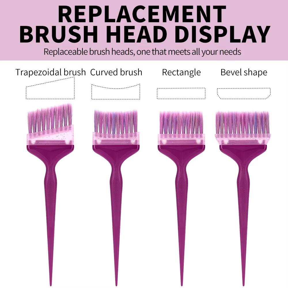 1Set Durable Hair Dye Brushes Replacement Set Easy Clean Hairdressing Tinting Coloring Tools  Salon
