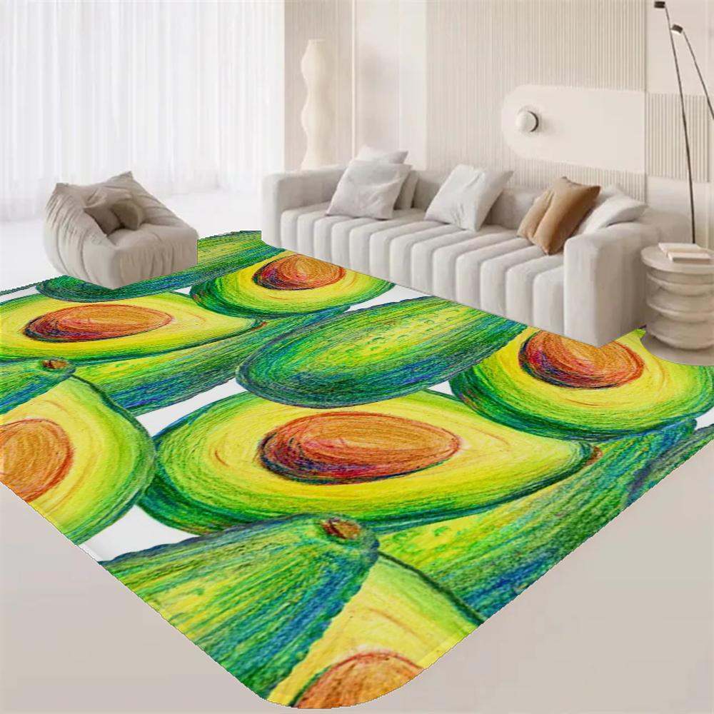 Avocado Room Mats Retro Multiple Choice Living Room Kitchen Rug Non-Slip Welcome Rug